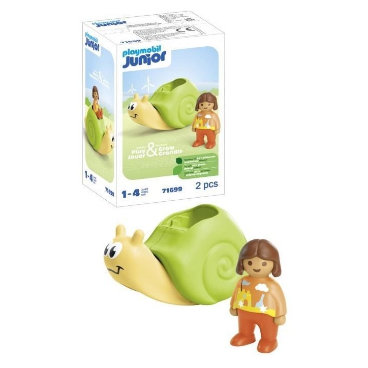 PLAYMOBIL Junior 71699 Enfant avec escargot a bascule, Des 12 mois