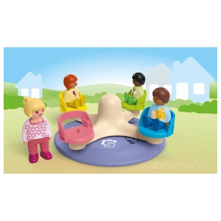 PLAYMOBIL Junior 71701 Enfants et tourniquet, Comprend quatre personnages et un tourniquet, Des 1 an PLAYMOBIL Junior 71701 Enfants et tourniquet, Comprend quatre personnages et un tourniquet, Des 1 an