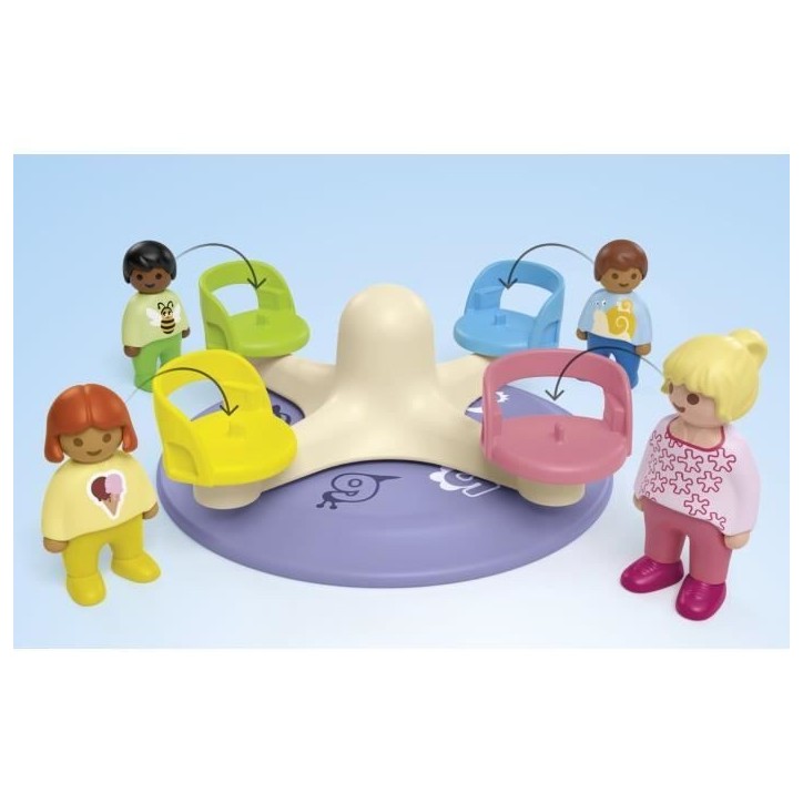 PLAYMOBIL Junior 71701 Enfants et tourniquet, Comprend quatre personnages et un tourniquet, Des 1 an PLAYMOBIL Junior 71701 Enfants et tourniquet, Comprend quatre personnages et un tourniquet, Des 1 an
