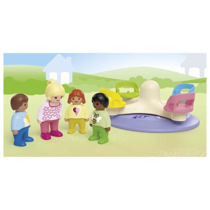 PLAYMOBIL Junior 71701 Enfants et tourniquet, Comprend quatre personnages et un tourniquet, Des 1 an PLAYMOBIL Junior 71701 Enfants et tourniquet, Comprend quatre personnages et un tourniquet, Des 1 an