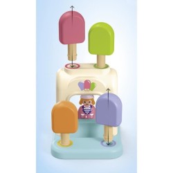 PLAYMOBIL Junior 71703 Aire de jeux avec toboggan géant Comprend cinq