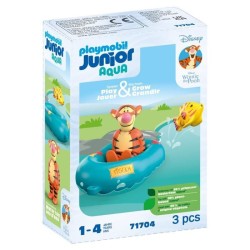 PLAYMOBIL Junior 71704 Tigrou avec canot, Flotte dans l'eau, Jouet pou