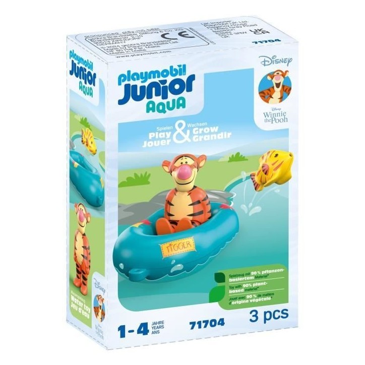 PLAYMOBIL Junior 71704 Tigrou avec canot, Flotte dans l'eau, Jouet pour le bain, Junior & Disney, Des 12 mois PLAYMOBIL Junior 71704 Tigrou avec canot, Flotte dans l'eau, Jouet pour le bain, Junior & Disney, Des 12 mois