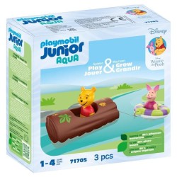 PLAYMOBIL Junior 71705 Winnie et Porcinet, Flotte dans l'eau, Jouet po