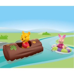 PLAYMOBIL Junior 71705 Winnie et Porcinet, Flotte dans l'eau, Jouet po