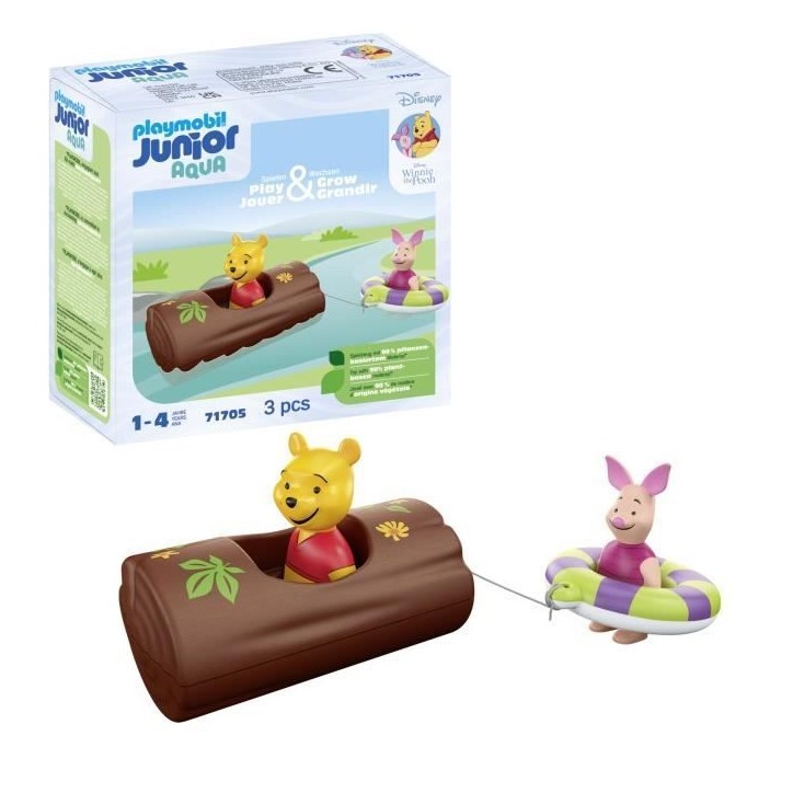 PLAYMOBIL Junior 71705 Winnie et Porcinet, Flotte dans l'eau, Jouet pour le bain, Junior & Disney, Des 12 mois PLAYMOBIL Junior 71705 Winnie et Porcinet, Flotte dans l'eau, Jouet pour le bain, Junior & Disney, Des 12 mois