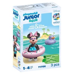 PLAYMOBIL Junior 71706 Minnie avec bouée, Flotte dans l'eau, Jouet po