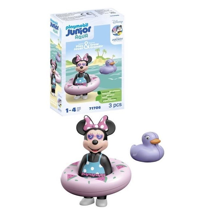PLAYMOBIL Junior 71706 Minnie avec bouée, Flotte dans l'eau, Jouet pour le bain, Junior & Disney, Des 12 mois PLAYMOBIL Junior 71706 Minnie avec bouée, Flotte dans l'eau, Jouet pour le bain, Junior & Disney, Des 12 mois
