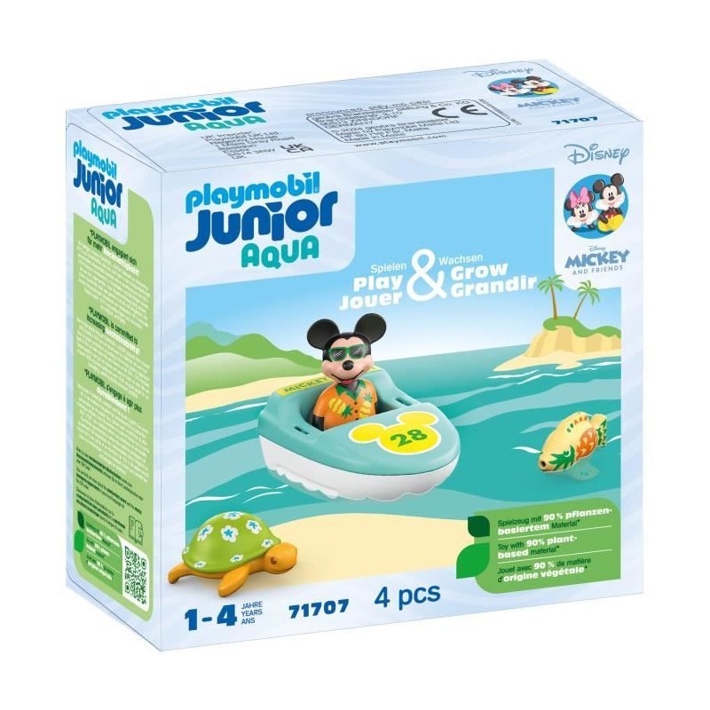 PLAYMOBIL Junior 71707 Mickey avec bateau, Flotte dans l'eau, Jouet po PLAYMOBIL Junior 71707 Mickey avec bateau, Flotte dans l'eau, Jouet po