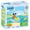 PLAYMOBIL Junior 71707 Mickey avec bateau, Flotte dans l'eau, Jouet po
