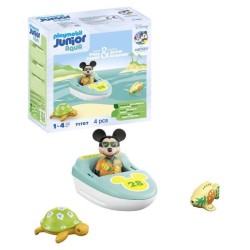 PLAYMOBIL Junior 71707 Mickey avec bateau, Flotte dans l'eau, Jouet po