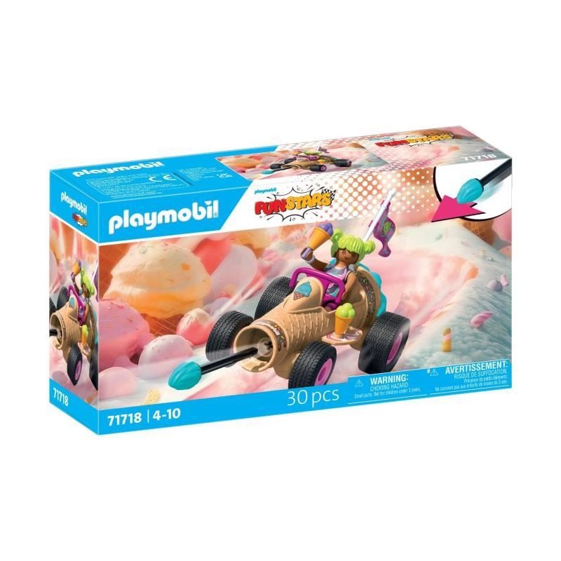 Playmobil 71718 Kart cornet de glace, Funstars, 30 pieces, Des 4 ans Playmobil 71718 Kart cornet de glace, Funstars, 30 pieces, Des 4 ans