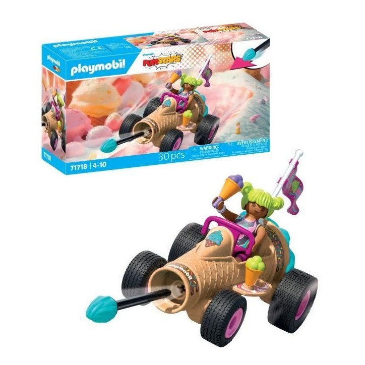 Playmobil 71718 Kart cornet de glace, Funstars, 30 pieces, Des 4 ans