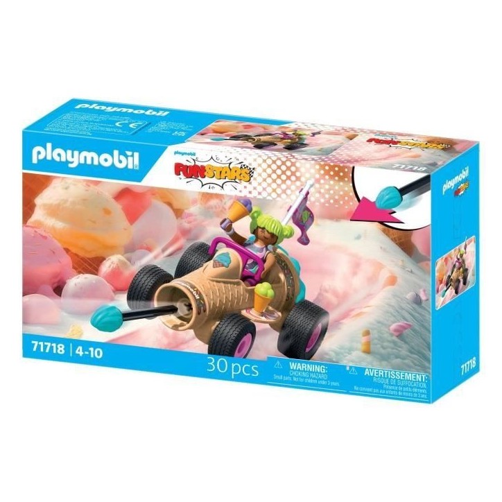 Playmobil 71718 Kart cornet de glace, Funstars, 30 pieces, Des 4 ans