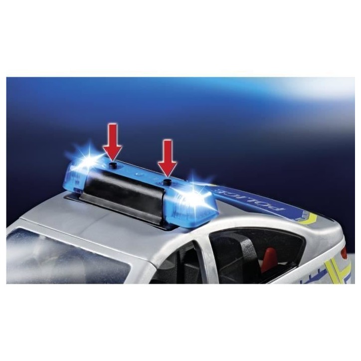 PLAYMOBIL 71729 Voiture police avec sirene et gyrophare, Action Heroes, Les policiers, 24 pieces, Des 4 ans PLAYMOBIL 71729 Voiture police avec sirene et gyrophare, Action Heroes, Les policiers, 24 pieces, Des 4 ans