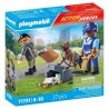 PLAYMOBIL 71731 Policier chien de recherche et voleur, Action Heroes,
