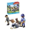 PLAYMOBIL 71731 Policier chien de recherche et voleur, Action Heroes,