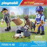 PLAYMOBIL 71731 Policier chien de recherche et voleur, Action Heroes,