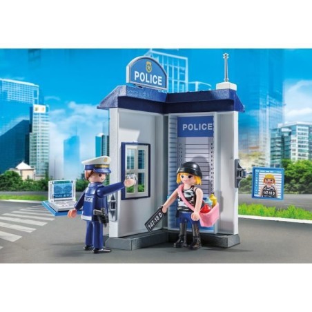 PLAYMOBIL 71733 Salle d'interrogatoire police, relevé d'empreintes, Action Heroes, Les policiers, 38 pieces, Des 4 ans