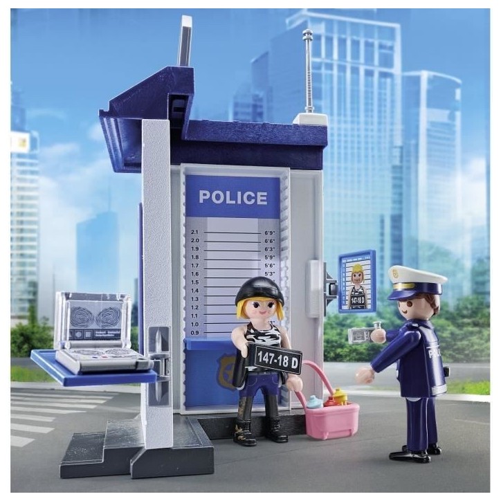 PLAYMOBIL 71733 Salle d'interrogatoire police, relevé d'empreintes, Action Heroes, Les policiers, 38 pieces, Des 4 ans PLAYMOBIL 71733 Salle d'interrogatoire police, relevé d'empreintes, Action Heroes, Les policiers, 38 pieces, Des 4 ans