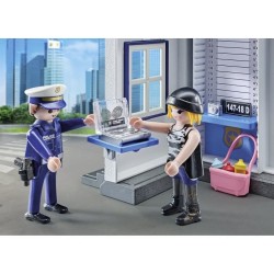 PLAYMOBIL 71733 Salle d'interrogatoire police, relevé d'empreintes, A