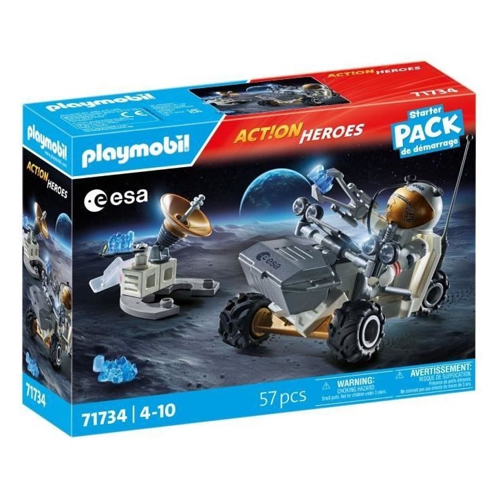 PLAYMOBIL 71734 Mission spatiale, Action Heroes, L'espace, Starter Pack, 57 pieces, Des 4 ans