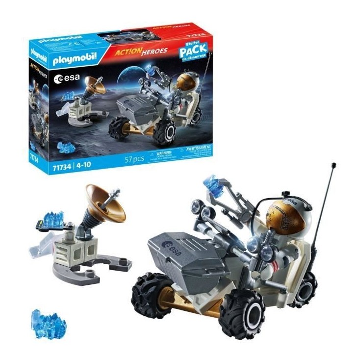 PLAYMOBIL 71734 Mission spatiale, Action Heroes, L'espace, Starter Pack, 57 pieces, Des 4 ans