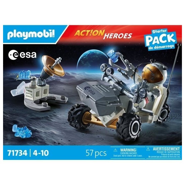 PLAYMOBIL 71734 Mission spatiale, Action Heroes, L'espace, Starter Pack, 57 pieces, Des 4 ans