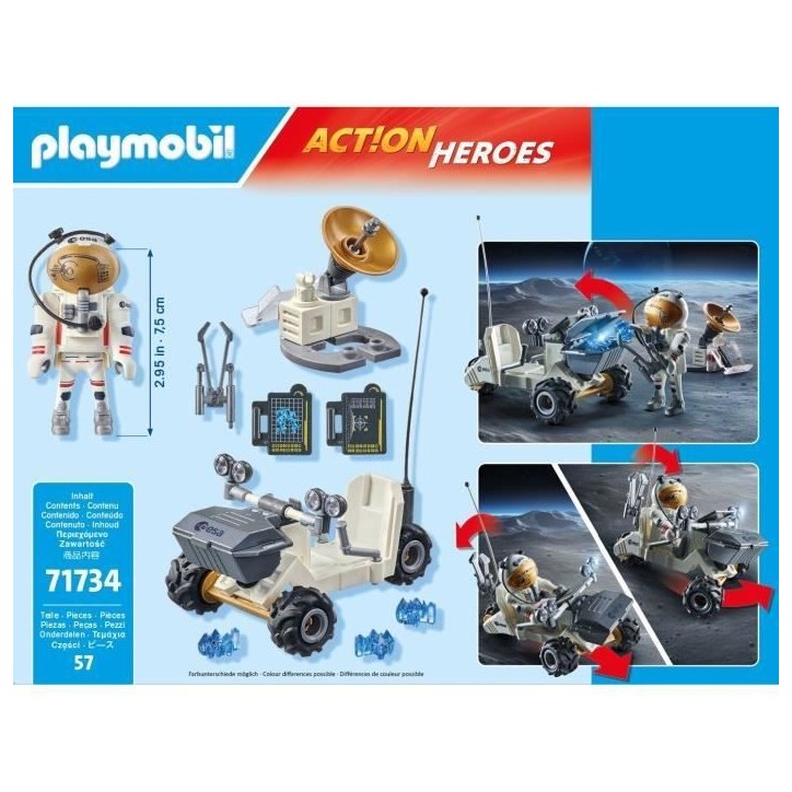 PLAYMOBIL 71734 Mission spatiale, Action Heroes, L'espace, Starter Pack, 57 pieces, Des 4 ans