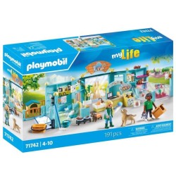 PLAYMOBIL 71742 Hôtel des animaux, soigneurs, chiens et chats, My Lif