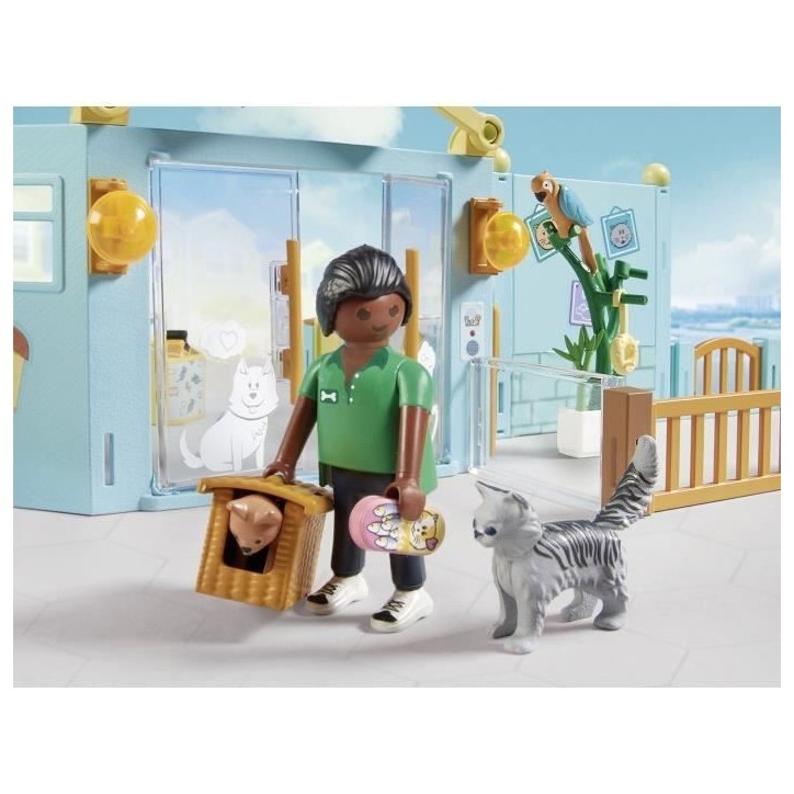 PLAYMOBIL 71742 Hôtel des animaux, soigneurs, chiens et chats, My Life, 191 pieces, Des 4 ans PLAYMOBIL 71742 Hôtel des animaux, soigneurs, chiens et chats, My Life, 191 pieces, Des 4 ans