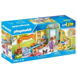 PLAYMOBIL 71743 Centre de soin canin avec 8 chiens et soigneur, My Lif