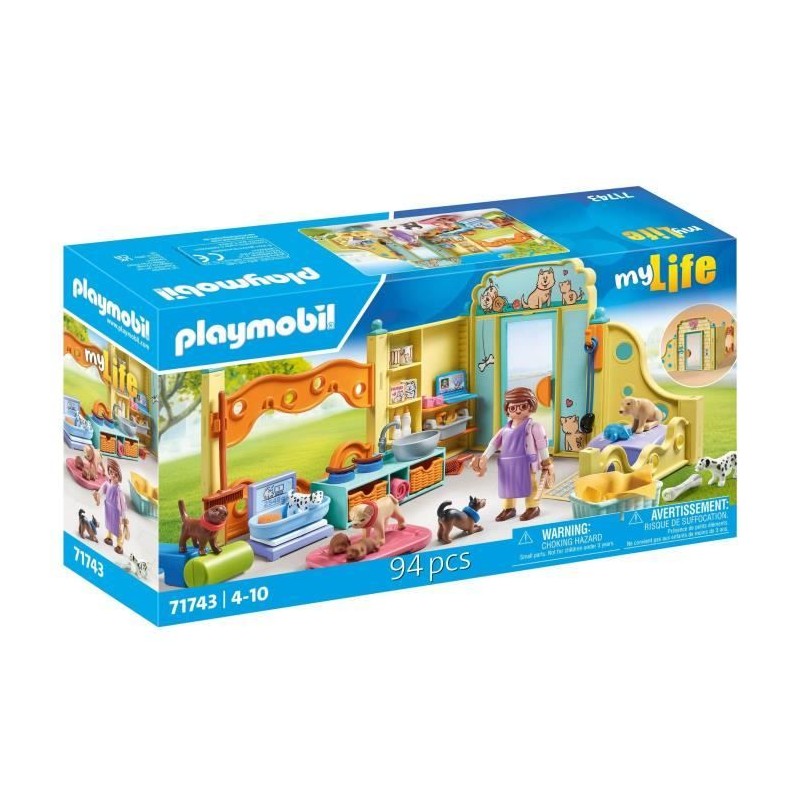 PLAYMOBIL 71743 Centre de soin canin avec 8 chiens et soigneur, My Lif PLAYMOBIL 71743 Centre de soin canin avec 8 chiens et soigneur, My Lif