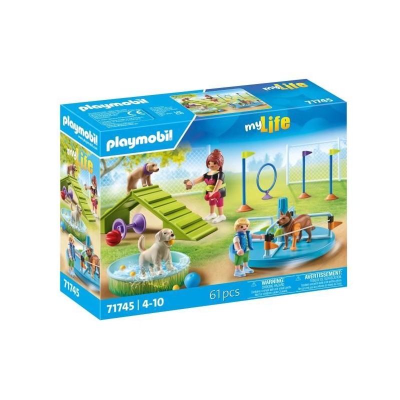 PLAYMOBIL 71745 Aire de jeux pour chiens, enfant et éducatrice, My Li PLAYMOBIL 71745 Aire de jeux pour chiens, enfant et éducatrice, My Li