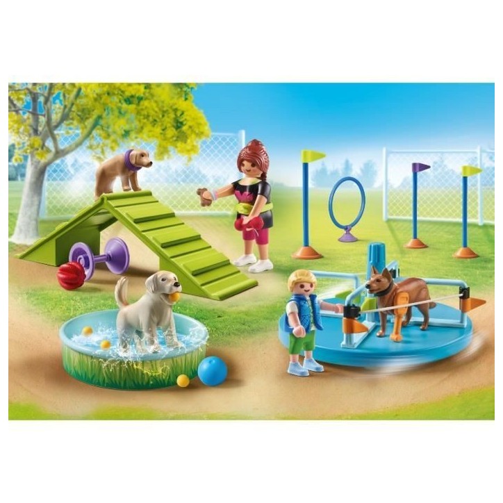 PLAYMOBIL 71745 Aire de jeux pour chiens, enfant et éducatrice, My Life, 61 pieces, Des 4 ans PLAYMOBIL 71745 Aire de jeux pour chiens, enfant et éducatrice, My Life, 61 pieces, Des 4 ans