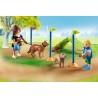 PLAYMOBIL 71745 Aire de jeux pour chiens, enfant et éducatrice, My Li