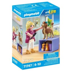 PLAYMOBIL 71747 Toiletteuse avec caniche et accessoires, My Life, 23 p