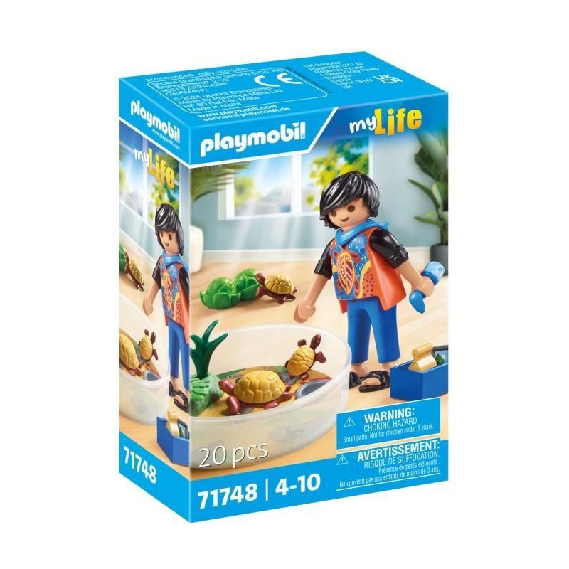 PLAYMOBIL 71748 Garçon avec famille de tortues dans un terrarium, My PLAYMOBIL 71748 Garçon avec famille de tortues dans un terrarium, My