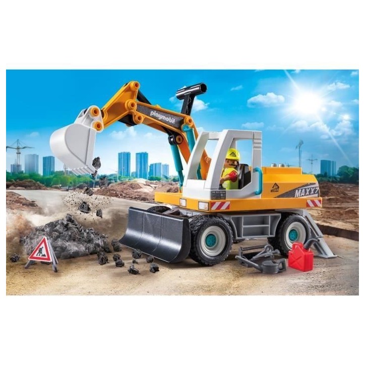 PLAYMOBIL 71749 Pelleteuse mécanique et ouvrier, Action Heroes, La construction, 31 pieces, Des 4 ans PLAYMOBIL 71749 Pelleteuse mécanique et ouvrier, Action Heroes, La construction, 31 pieces, Des 4 ans