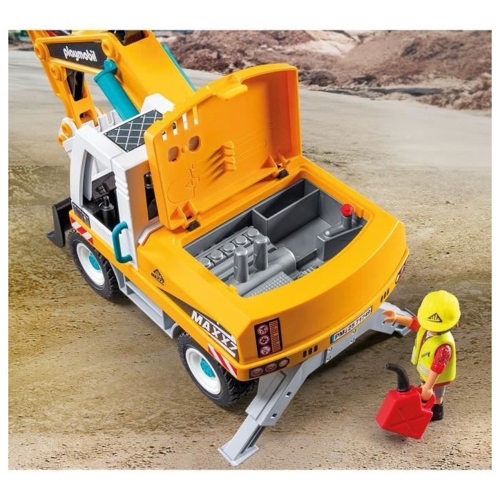 PLAYMOBIL 71749 Pelleteuse mécanique et ouvrier, Action Heroes, La construction, 31 pieces, Des 4 ans PLAYMOBIL 71749 Pelleteuse mécanique et ouvrier, Action Heroes, La construction, 31 pieces, Des 4 ans