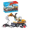 PLAYMOBIL 71749 Pelleteuse mécanique et ouvrier, Action Heroes, La co