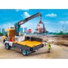 PLAYMOBIL 71750 Camion de chantier avec grue, ouvrier & accessoires, A