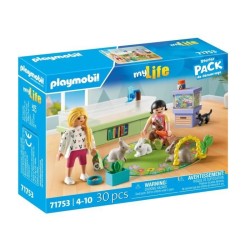PLAYMOBIL 71753 Animalerie avec enclos a lapins, My Life, Soin des ani