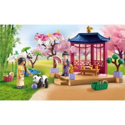 PLAYMOBIL 71762 Jardin asiatique avec deux personnages et pandas, Prom