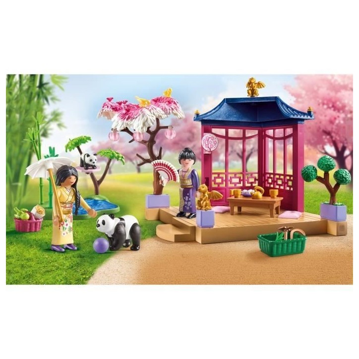 PLAYMOBIL 71762 Jardin asiatique avec deux personnages et pandas, Promo pack, 111 pieces, Des 4 ans PLAYMOBIL 71762 Jardin asiatique avec deux personnages et pandas, Promo pack, 111 pieces, Des 4 ans