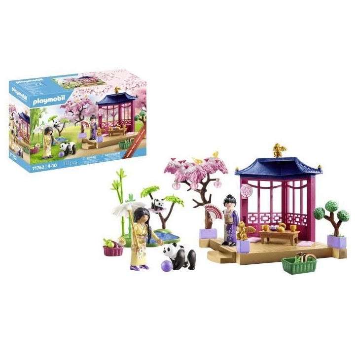 PLAYMOBIL 71762 Jardin asiatique avec deux personnages et pandas, Promo pack, 111 pieces, Des 4 ans PLAYMOBIL 71762 Jardin asiatique avec deux personnages et pandas, Promo pack, 111 pieces, Des 4 ans