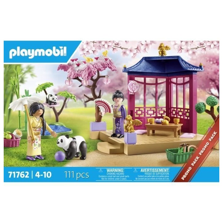 PLAYMOBIL 71762 Jardin asiatique avec deux personnages et pandas, Promo pack, 111 pieces, Des 4 ans PLAYMOBIL 71762 Jardin asiatique avec deux personnages et pandas, Promo pack, 111 pieces, Des 4 ans