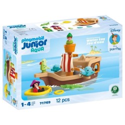 PLAYMOBIL Junior 71769 Peter Pan et bâteau pirate, Disney, 12 pieces,