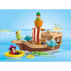 PLAYMOBIL Junior 71769 Peter Pan et bâteau pirate, Disney, 12 pieces,
