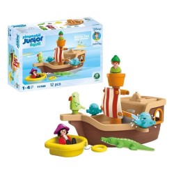 PLAYMOBIL Junior 71769 Peter Pan et bâteau pirate, Disney, 12 pieces,